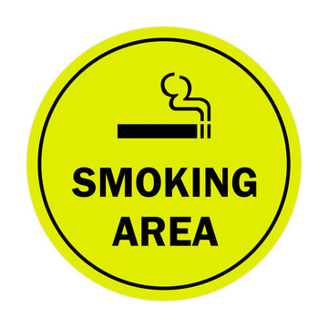Signs ByLITA Circle Smoking Area Sign